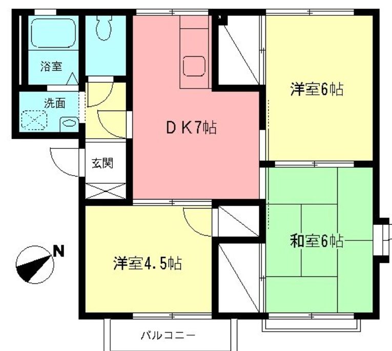 ハイツ古関 203号室 間取り