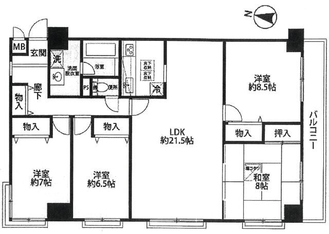 エンゼルハイム厚木 401号室 間取り