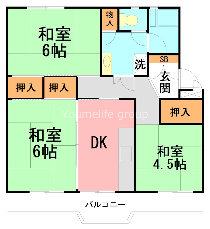 サンヴァリエ平塚３７号棟 404号室 間取り