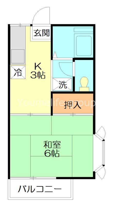 美登利ハイツ 103号室 間取り