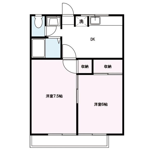 清水ハイツ 203号室 間取り