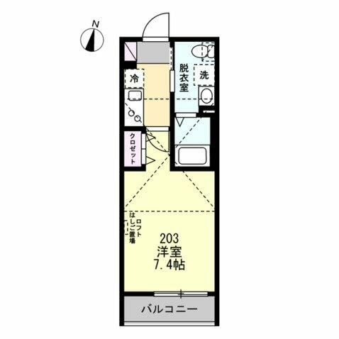 OCEAN‘S14 203号室 間取り