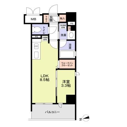 ソルティア藤沢鵠沼 1002号室 間取り