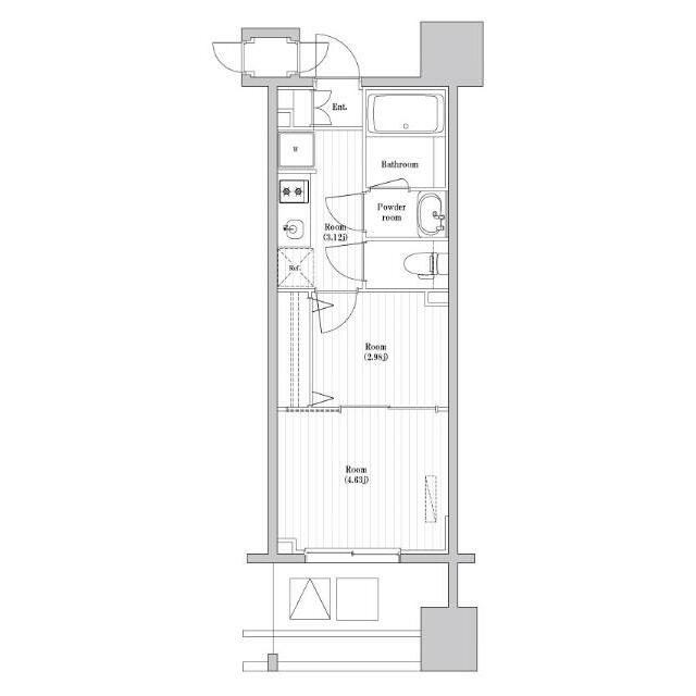 TOPAZ本厚木 1004号室 間取り