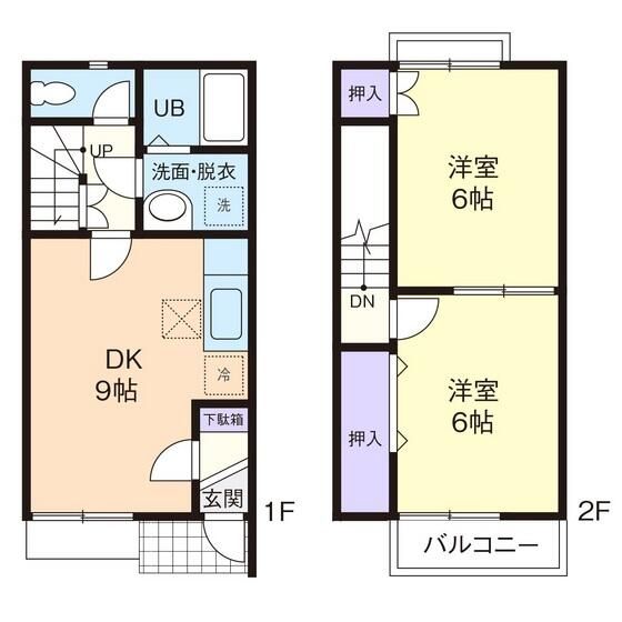 デュープレックス彩 102号室 間取り