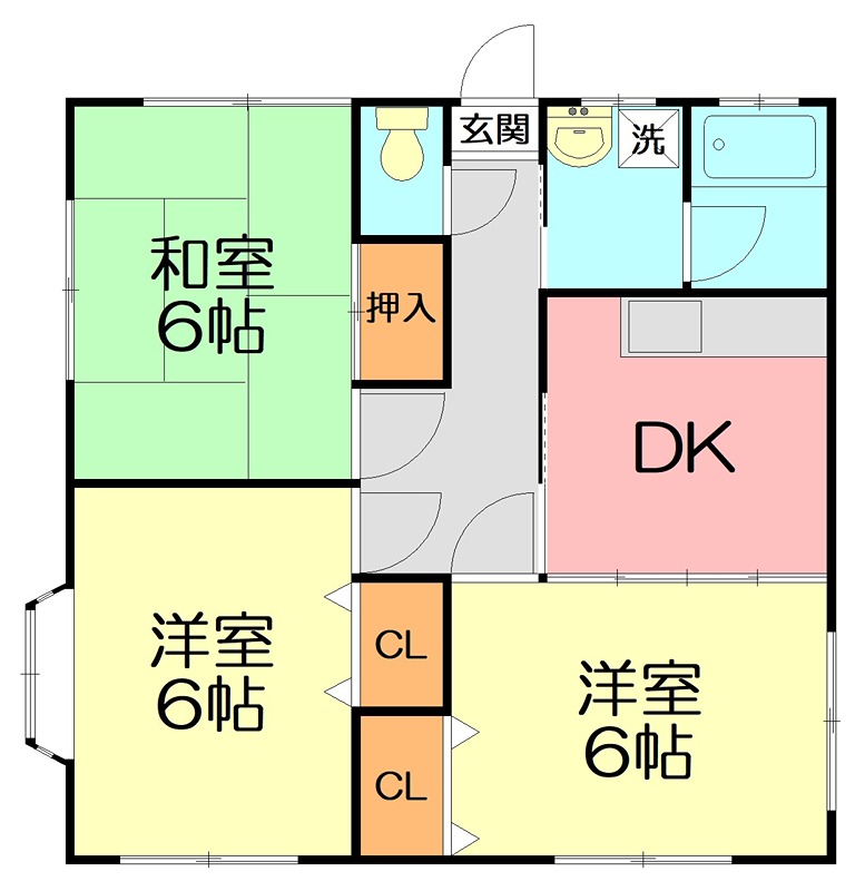 フレグランスルリ 101号室 間取り