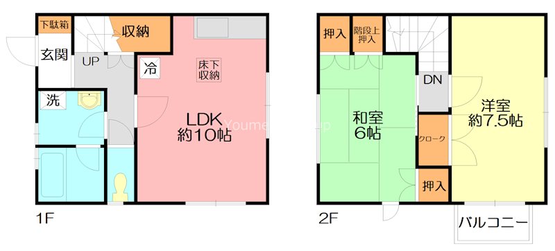 ラフィーネ中田 B号室 間取り