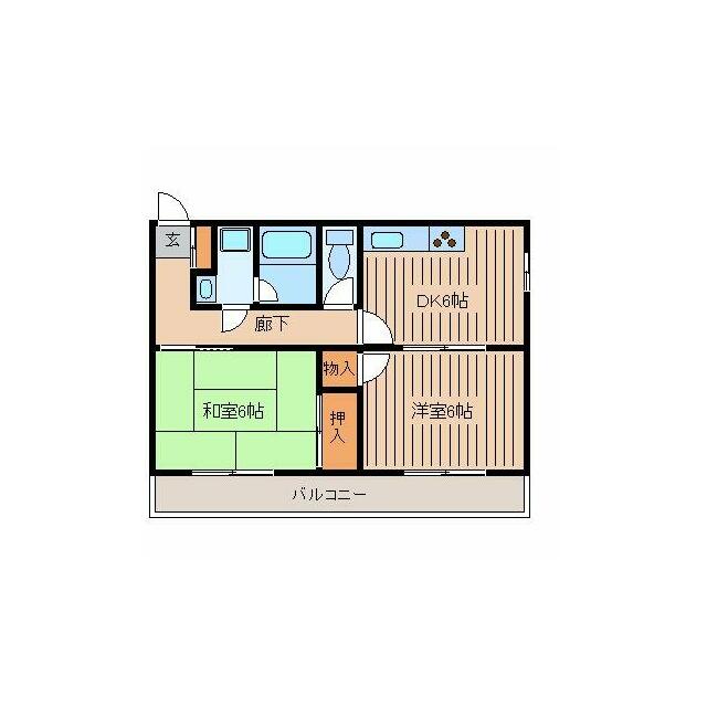 サンアーク元町 203号室 間取り