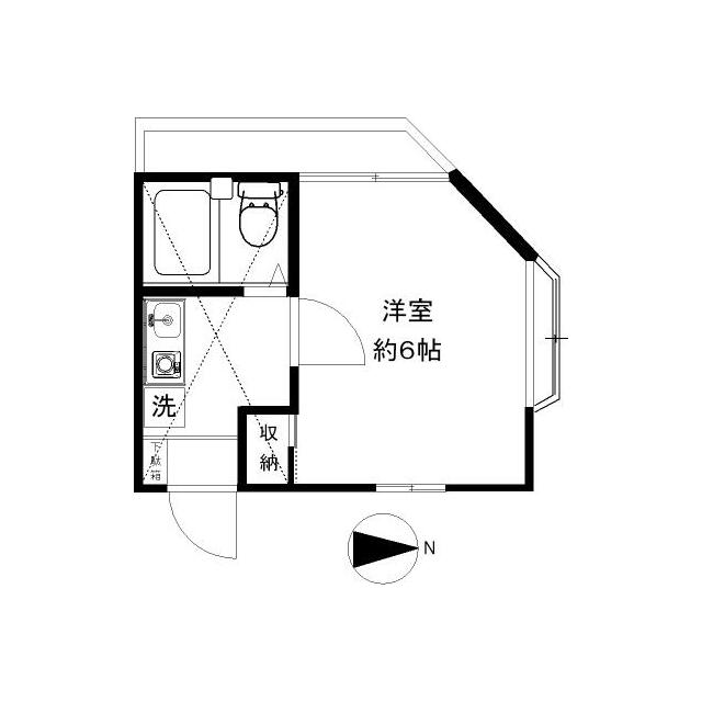 リバーサイドハイツ 203号室 間取り