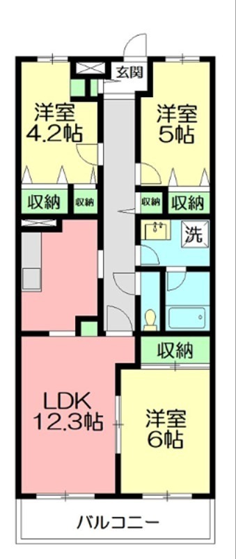 グリーンヒルズトーワ 402号室 間取り