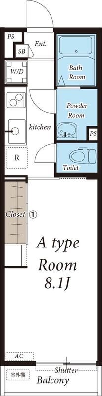 リブリ・サザンビーチ茅ヶ崎Ⅱ 101号室 間取り