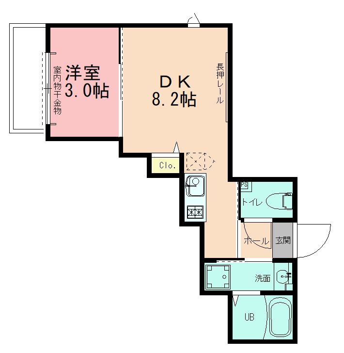 カーサフェリーチェ大船観音 302号室 間取り