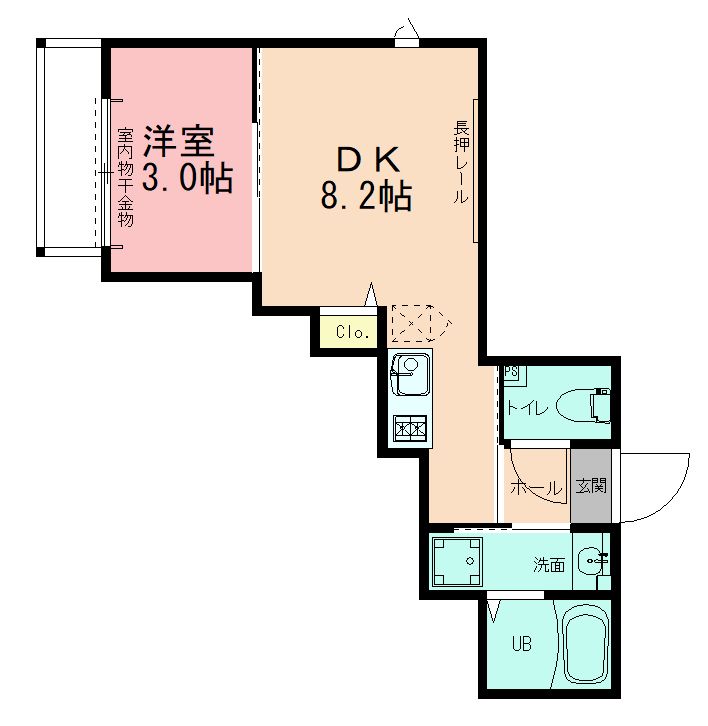 カーサフェリーチェ大船観音 202号室 間取り