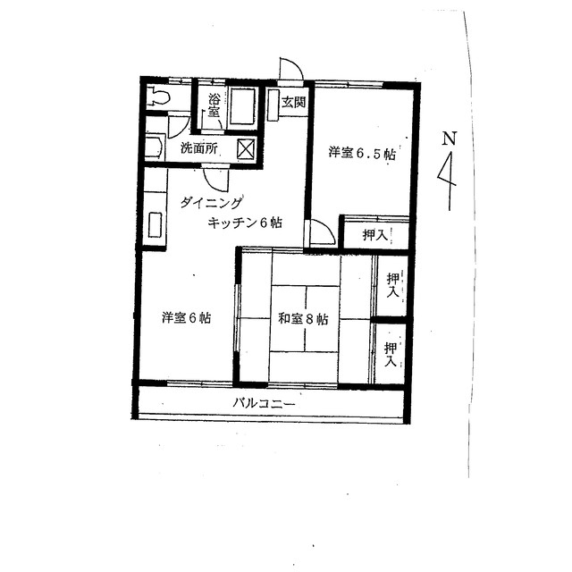 石湘ハイツ 1D号室 間取り