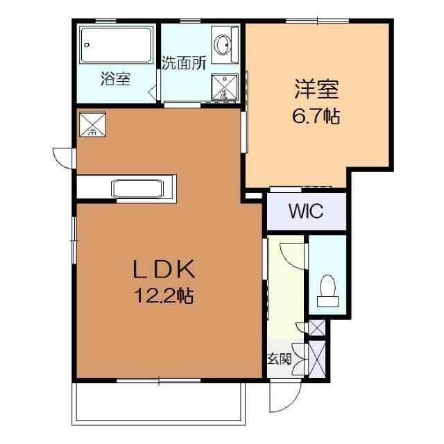 シャーメゾンA 101号室 間取り