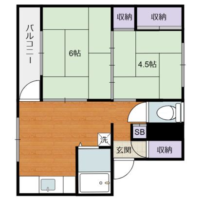 緑ヶ丘第１住宅 232号室 間取り