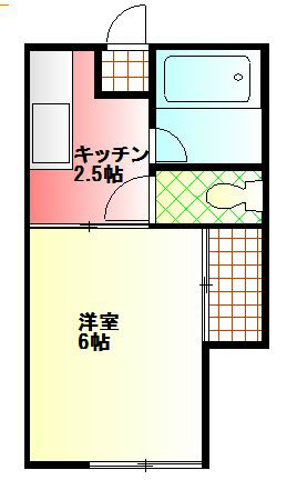 フジハウス 208号室 間取り
