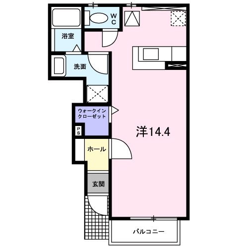 ソレアード・ピノ 103号室 間取り