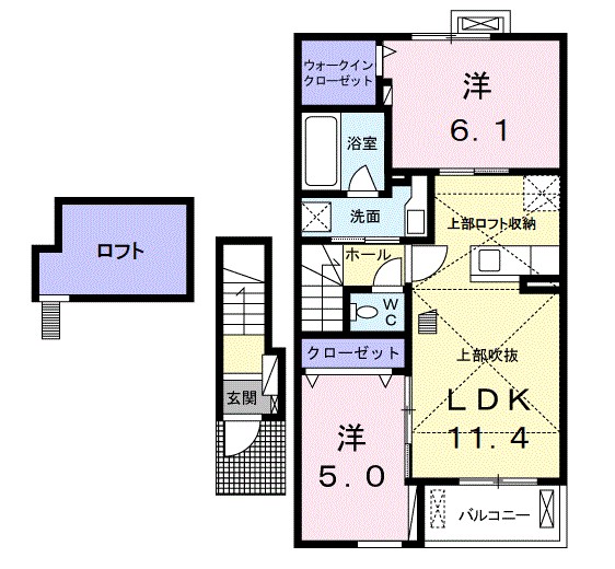 シャン・デ・コロール 202号室 間取り