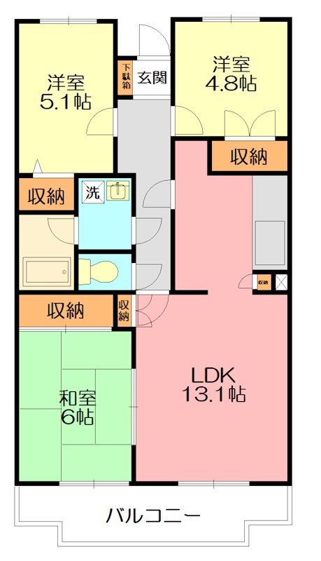 エスポアール高森 102号室 間取り
