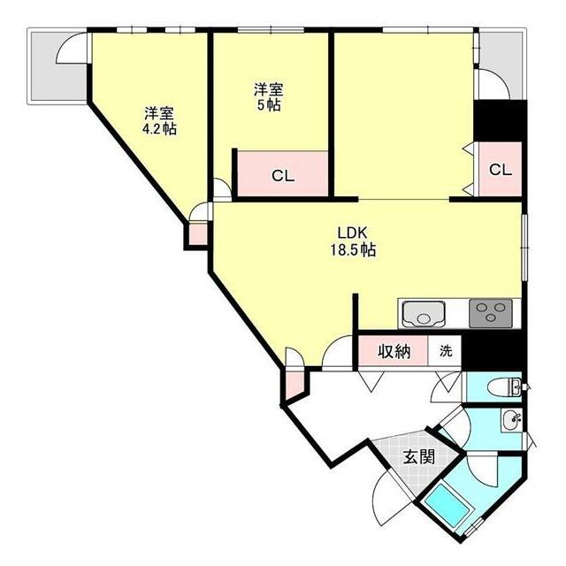 メゾン・ド湘南 208号室 間取り