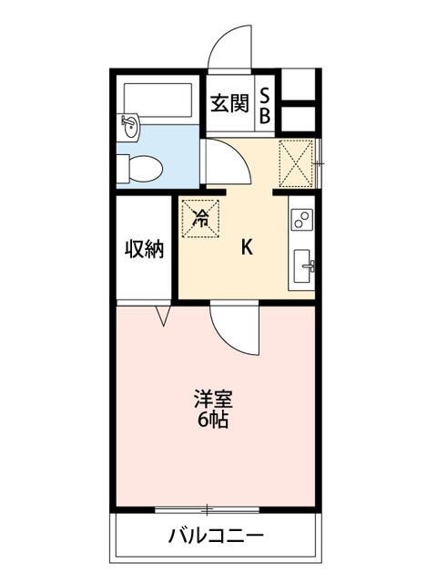 サザンクロス茅ヶ崎 101号室 間取り