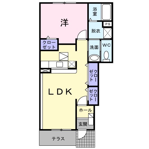 パーシモンⅡ 103号室 間取り