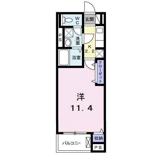 ロアシス 307号室 間取り