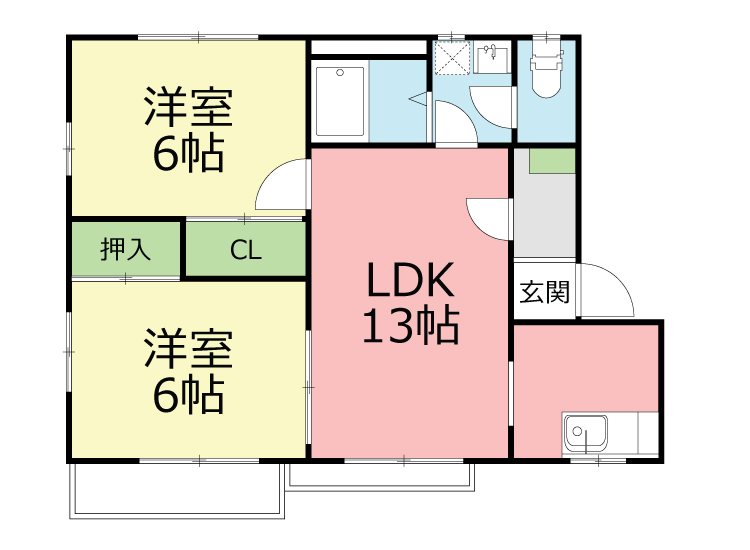 湘南スカイボナール 202号室 間取り