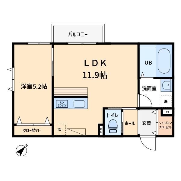 ブランメゾンB 301号室 間取り