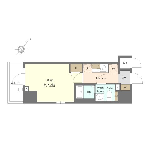N-stage IseharaⅡ 504号室 間取り