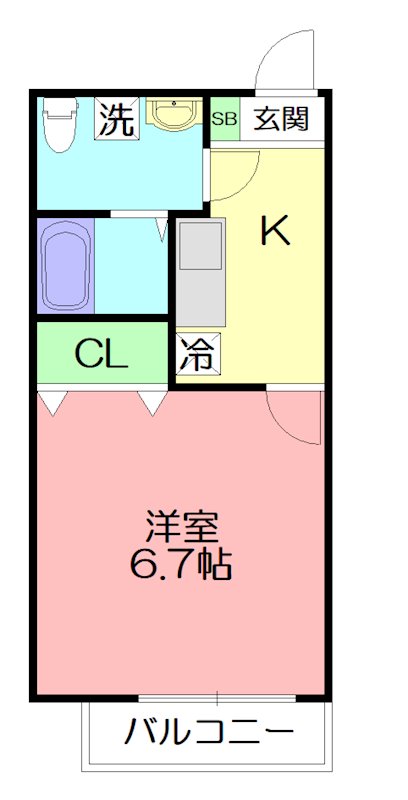 メルシーメゾン 201号室 間取り