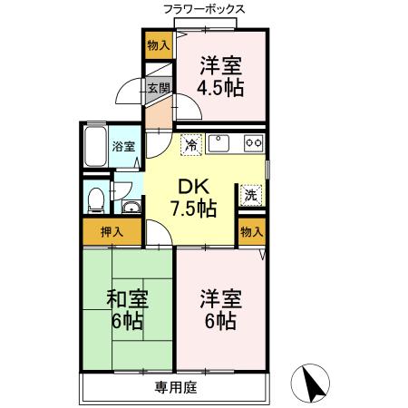 ドルフ東戸塚 101号室 間取り