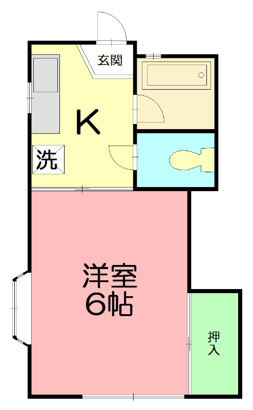 ハイツハーモニー 6号室 間取り