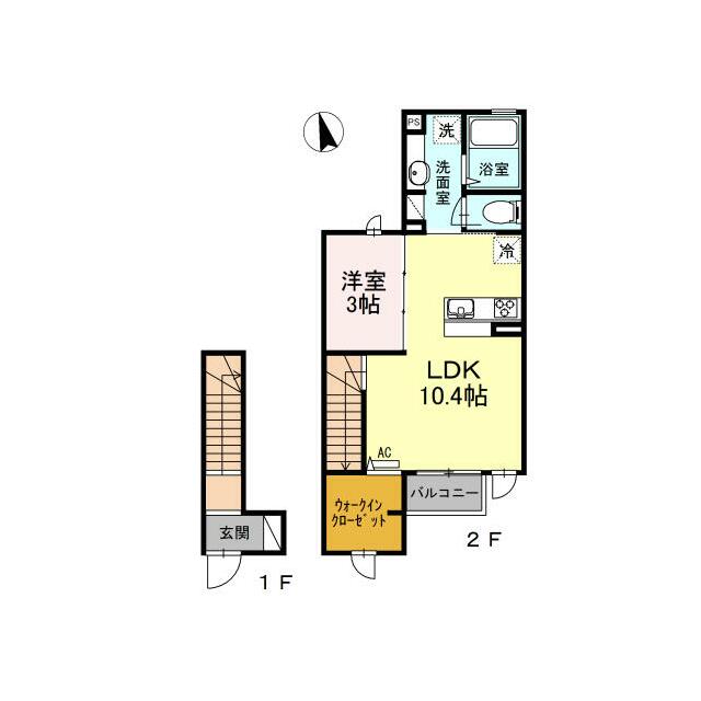 サントル ヴィラージュⅡ 202号室 間取り