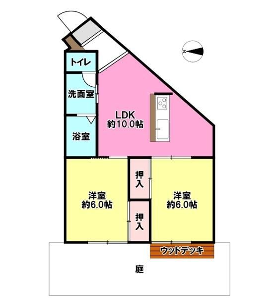 レイ・フローラル 102号室 間取り