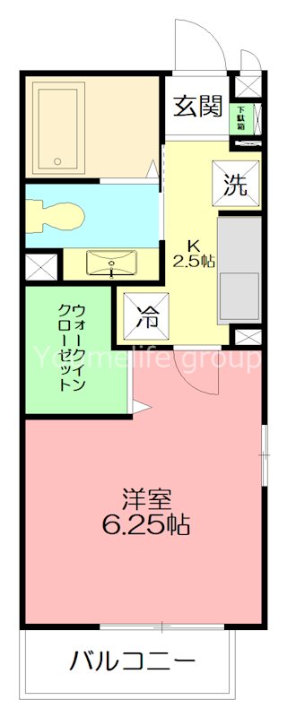 グランモア柳川Ｂ 101号室 間取り
