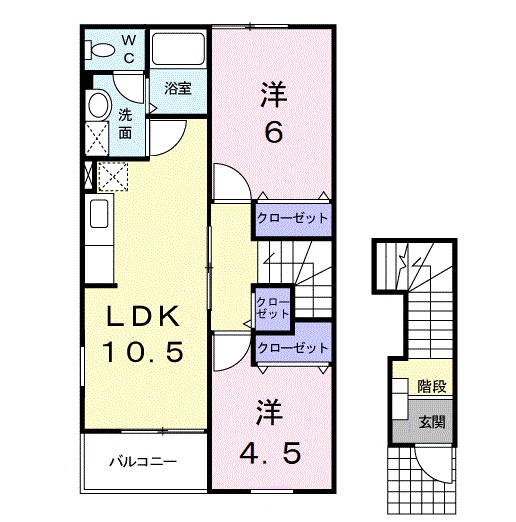 エス・テュエールＡ 201号室 間取り