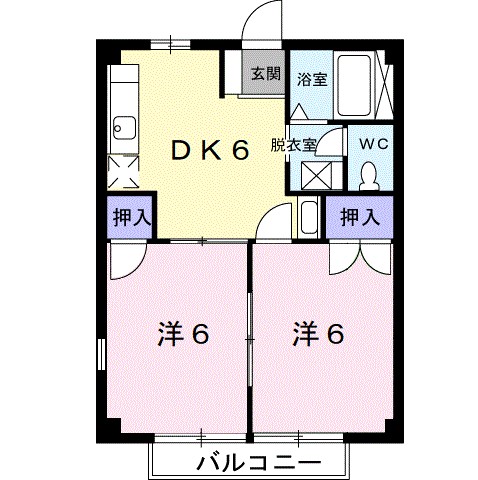 ベルガーデン鈴木 104号室 間取り
