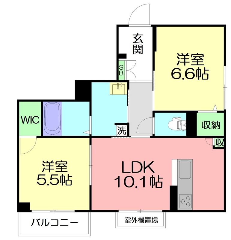 レジデンシア湘南茅ヶ崎 301号室 間取り