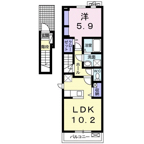 Sorte2 203号室 間取り