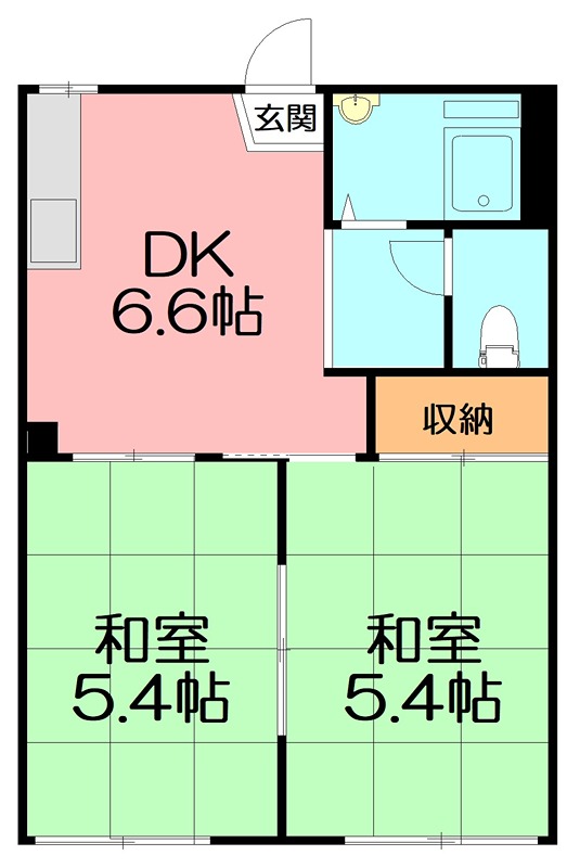 コーポエクセル 102号室 間取り