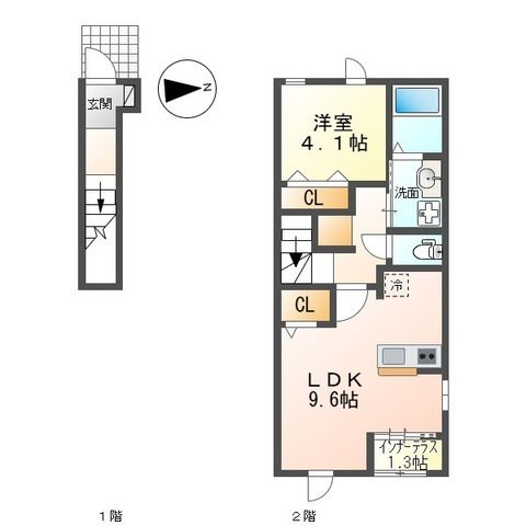 カーロ オルテンシア caroortensia 201号室 間取り