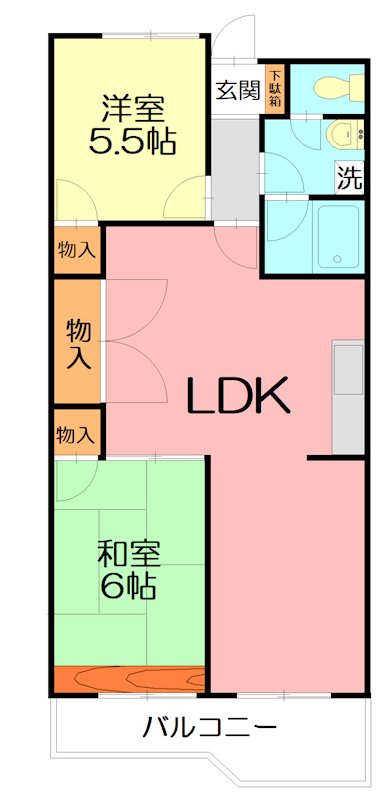 コーポ山室 305号室 間取り