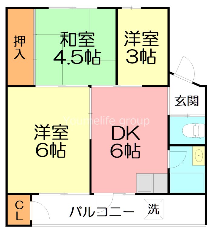 川上団地壱八号棟 間取り