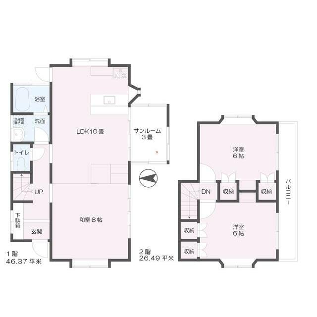 入谷東３丁目貸家 間取り