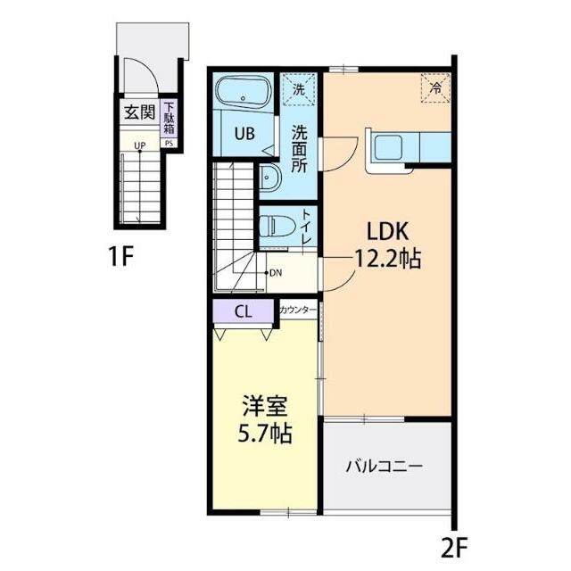 Ｓｈｉｎｅ　Ｓｕｚｕｋｉ　Ⅱ 202号室 間取り