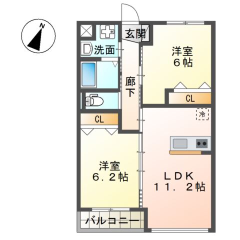 グリシーヌ・峰 間取り