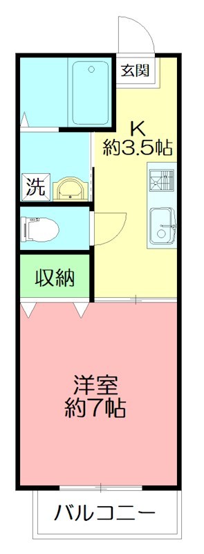 ＮＳ ＧＡＴＥ鎌倉材木座 205号室 間取り