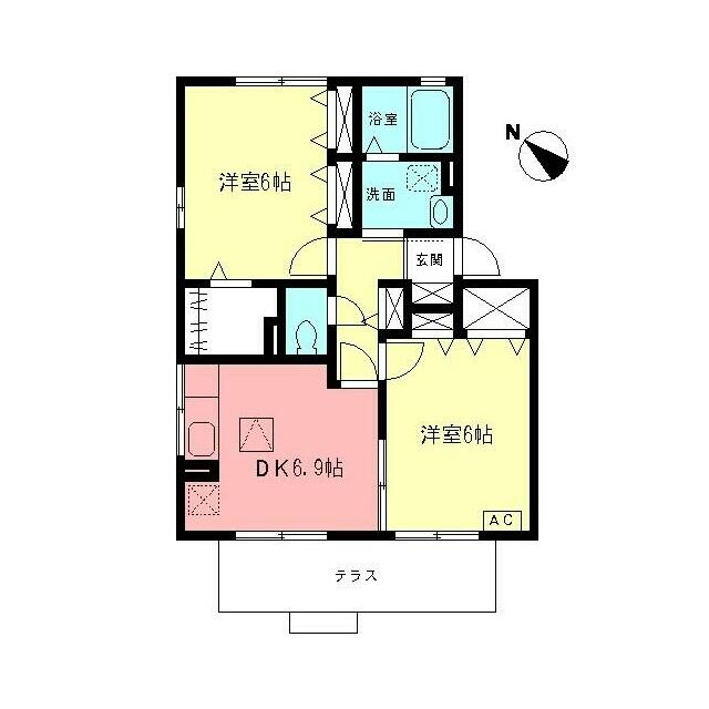 ロイヤルステージB 102号室 間取り